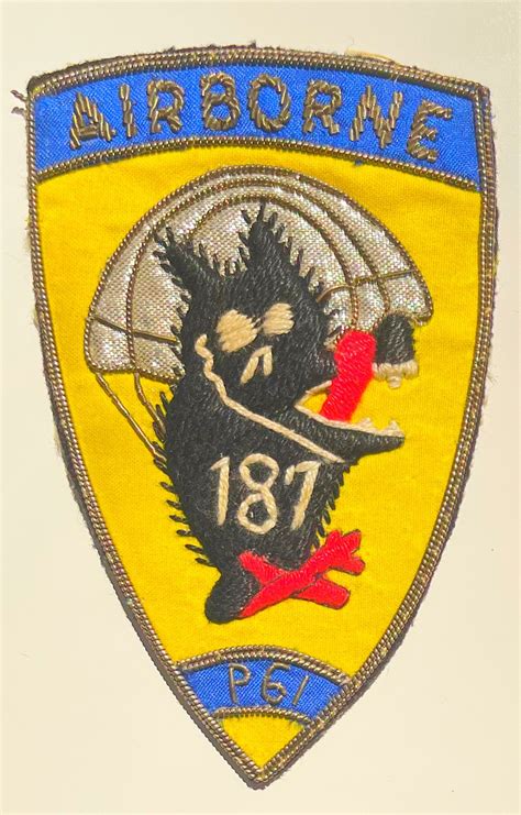 Occupation Japan Us 187Th Airborne Infantry Regiment Bullion Patch Occupation Japan Us 187Th Airborne Infantry Regiment Bullion Patch