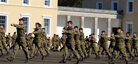 Officer Cadets Taking Part In Their Commissioning Parade At The End Of Officer Cadets Taking Part In Their Commissioning Parade At The End Of