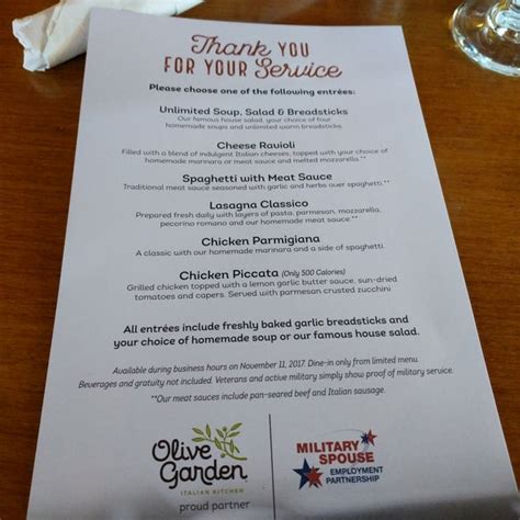 Olive Garden Veterans Day Special Menu Fasci Garden Olive Garden Veterans Day Special Menu Fasci Garden