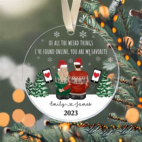 Online Dating Ornament Couple Ornament Couple Christmas Ornament