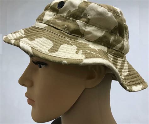 Original British Army Surplus Desert Dpm Camo Boonie Bush Hat Surplus