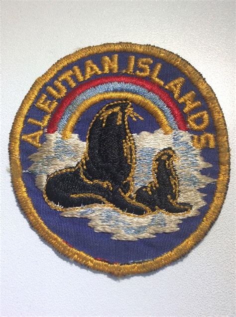 Original Wwii U S Army Aleutian Islands Command Patch Cut Edge Full Original Wwii U S Army Aleutian Islands Command Patch Cut Edge Full