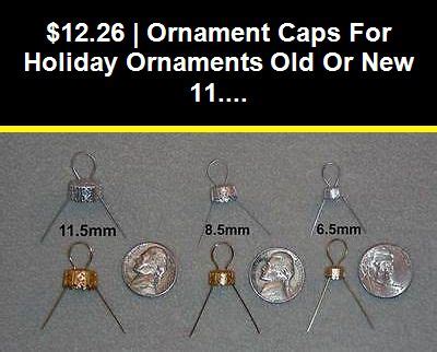 Ornament Caps For Holiday Ornaments Old Or New 11 5 Mm 20 Caps Gold