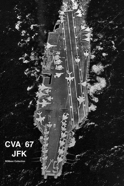 Overhead View Of Uss John F Kennedy Cv 67 Navy Aircraft Carrier Navy Overhead View Of Uss John F Kennedy Cv 67 Navy Aircraft Carrier Navy