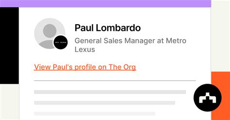 Paul Lombardo General Sales Manager At Metro Lexus The Org Paul Lombardo General Sales Manager At Metro Lexus The Org