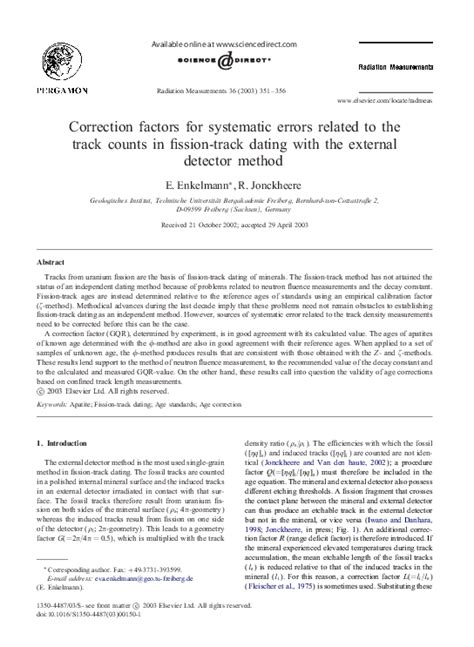Pdf Correction Factors For Systematic Errors Related To The Track Pdf Correction Factors For Systematic Errors Related To The Track
