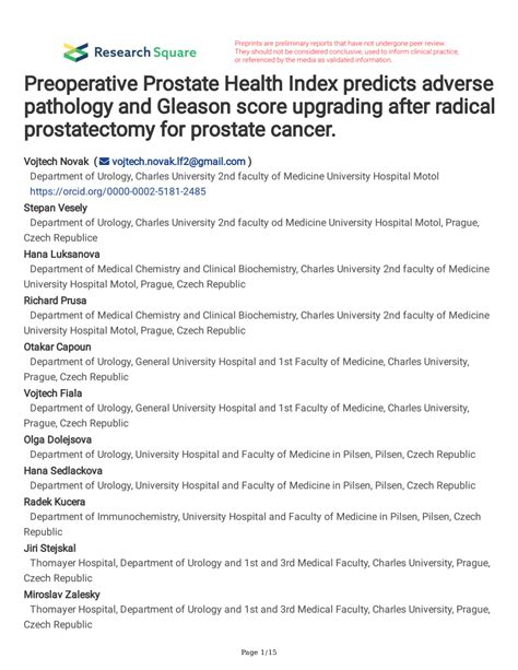 Pdf Preoperative Prostate Health Index Predicts Adverse Pathology And Pdf Preoperative Prostate Health Index Predicts Adverse Pathology And