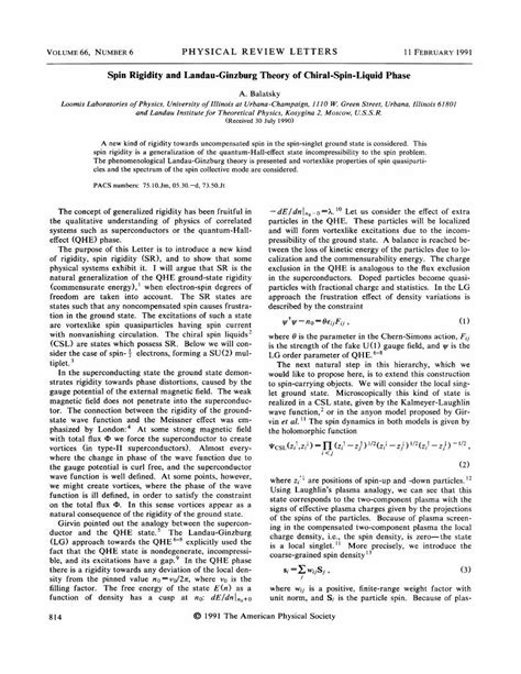 Pdf Spin Rigidity And Landau Ginzburg Theory Of Chiral Spin Liquid Pdf Spin Rigidity And Landau Ginzburg Theory Of Chiral Spin Liquid