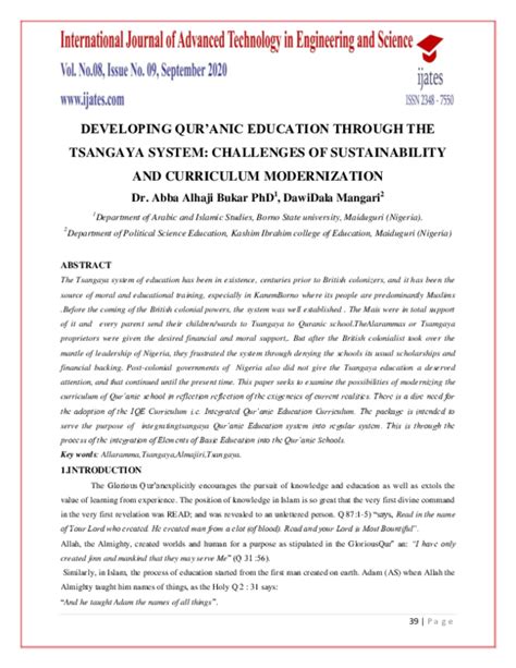 Pdf The Challenges Of The Tsangaya System Of Education In Pdf The Challenges Of The Tsangaya System Of Education In