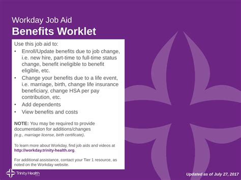 Pdf Workday Job Aid Benefits Worklet Trinity Health Pdf Pdf Workday Job Aid Benefits Worklet Trinity Health Pdf