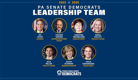 Pennsylvania Senate Democratic Caucus Elects Leadership Team For 2025
