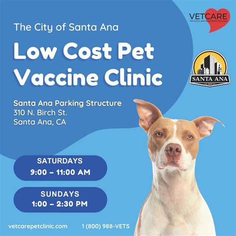 Pet Vaccination Clinics Saturdays And Sundays City Of Santa Ana