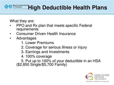 Ppt 2010 11 Eha High Deductible Health Plan Health Savings Accounts Ppt 2010 11 Eha High Deductible Health Plan Health Savings Accounts