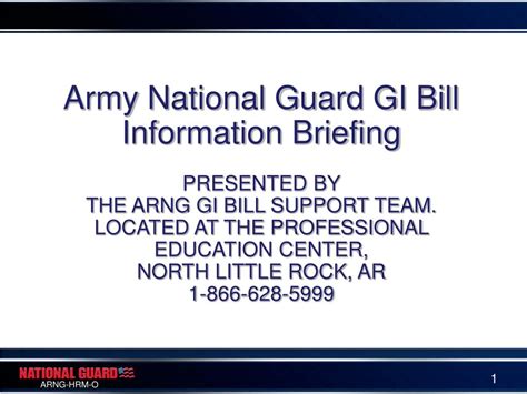Ppt Army National Guard Gi Bill Information Briefing Presented By Ppt Army National Guard Gi Bill Information Briefing Presented By