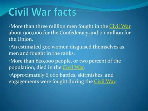 Ppt Civil War Facts Powerpoint Presentation Id 1542406 Ppt Civil War Facts Powerpoint Presentation Id 1542406
