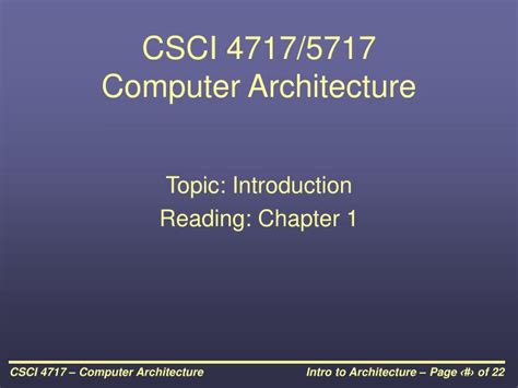 Ppt Csci 4717 5717 Computer Architecture Powerpoint Presentation Ppt Csci 4717 5717 Computer Architecture Powerpoint Presentation