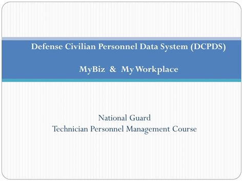 Ppt Defense Civilian Personnel Data System Dcpds Mybiz My