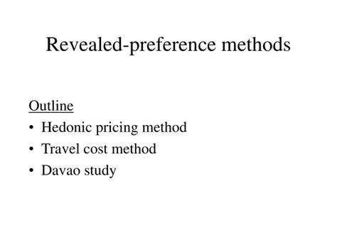 Ppt Revealed Preference Methods Powerpoint Presentation Free Ppt Revealed Preference Methods Powerpoint Presentation Free