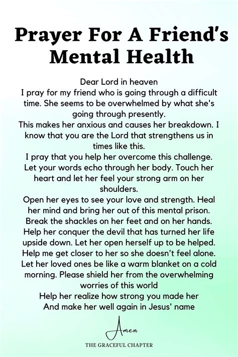 Prayer For Mental Health