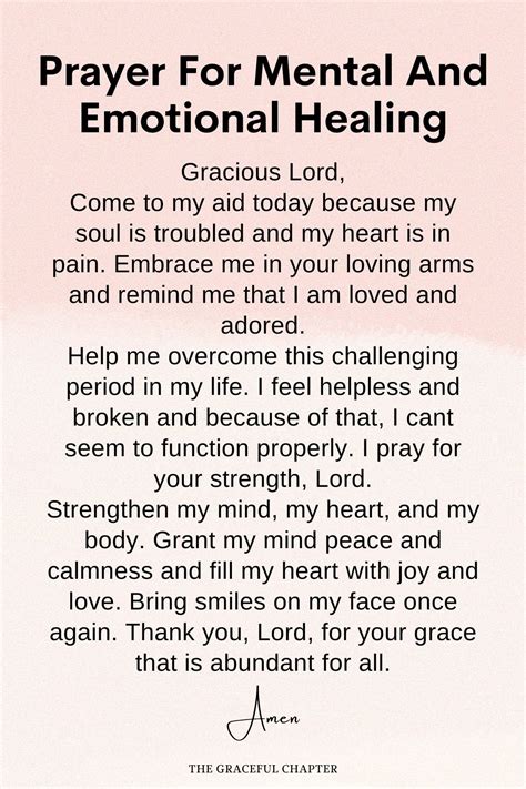 Prayers For Mental Peace And Health