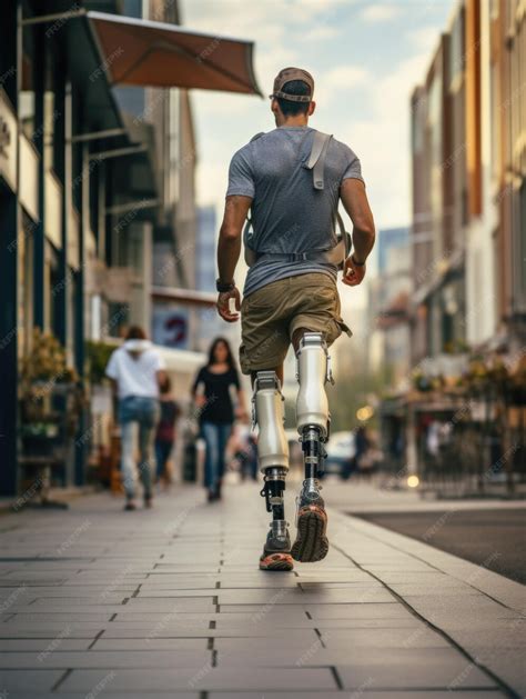 Premium Ai Image Person On Prosthetic Limbs Rehabilitation Body Part Premium Ai Image Person On Prosthetic Limbs Rehabilitation Body Part