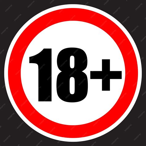 Premium Vector Age Limit Of 18 Years And Over Sign And Label Vector