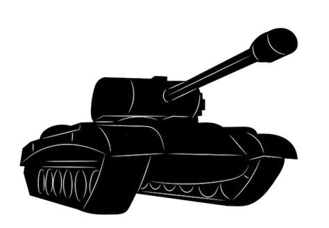 Premium Vector Military Tank Silhouette On White Background Vector Premium Vector Military Tank Silhouette On White Background Vector