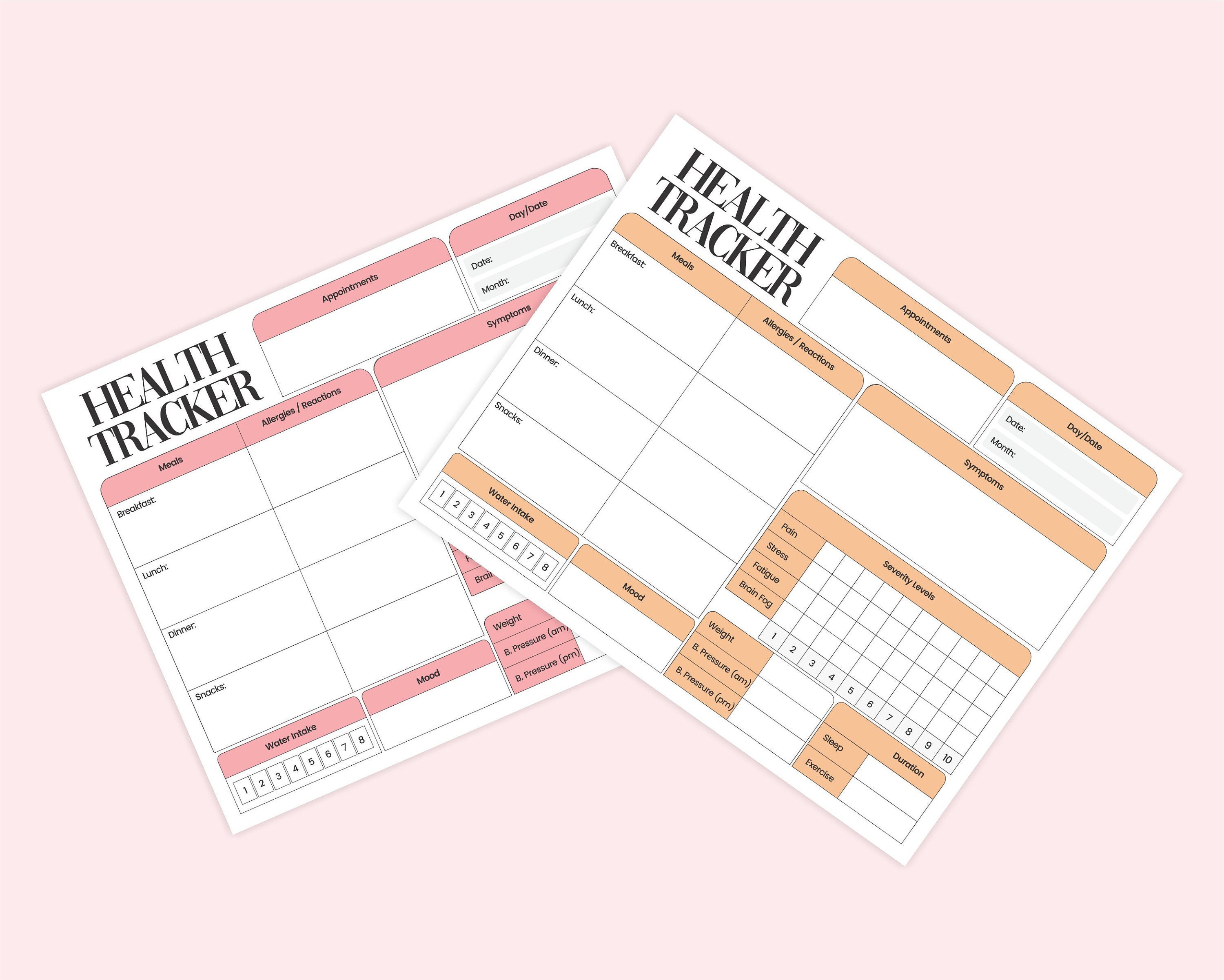 Printable Daily Health Tracking Sheet Chronic Illness Management Printable Daily Health Tracking Sheet Chronic Illness Management