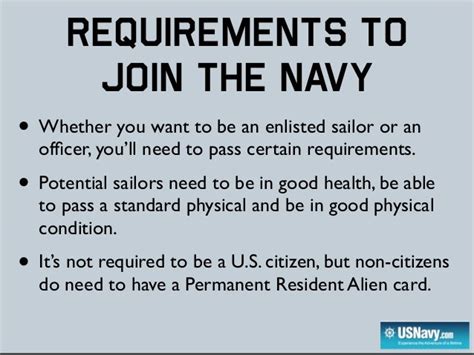 Requirements To Join Navy