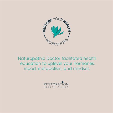 Restore Your Health Workshops Restoration Health Clinic Restore Your Health Workshops Restoration Health Clinic