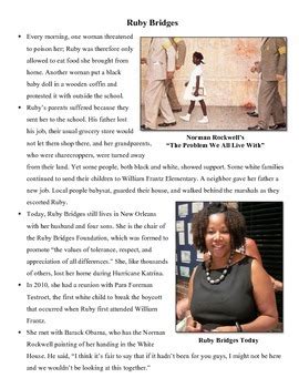 Ruby Bridges Informational Handout By Julia Hemmings Tpt Ruby Bridges Informational Handout By Julia Hemmings Tpt