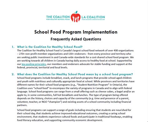 School Food Program Implementation Faq School Food Program Implementation Faq