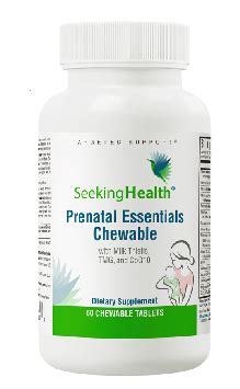 Seeking Health Prenatal Essentials Chewable 60 Tablets Vitaliving