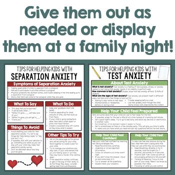 Sel Mental Health Parent Handouts For Anxiety Anger Self Esteem Sel Mental Health Parent Handouts For Anxiety Anger Self Esteem