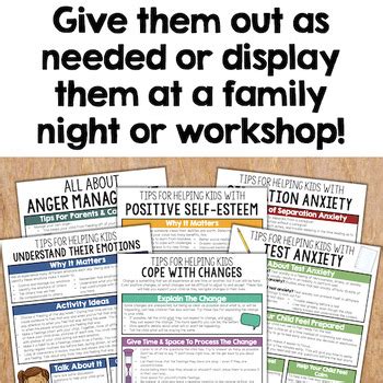 Sel Mental Health Parent Handouts For Social Skills Self Regulation Sel Mental Health Parent Handouts For Social Skills Self Regulation