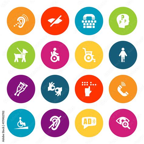 Set Of 16 Accessibility Icons Set Collection Of Universal Access Ramp Set Of 16 Accessibility Icons Set Collection Of Universal Access Ramp