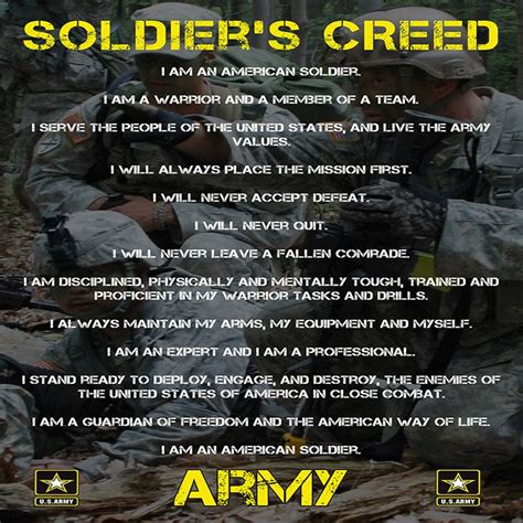 Soldiers Creed Army
