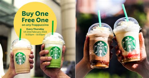 Starbucks Is Offering Buy 1 Free 1 Promo On All Frappuccinos Every Thursday Starbucks Is Offering Buy 1 Free 1 Promo On All Frappuccinos Every Thursday