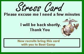 Stress Cards In Boot Camp
