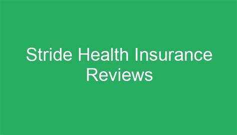 Stride Health Insurance