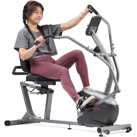 Sunny Health Fitness Compact Performance Recumbent Bike With Dual Sunny Health Fitness Compact Performance Recumbent Bike With Dual