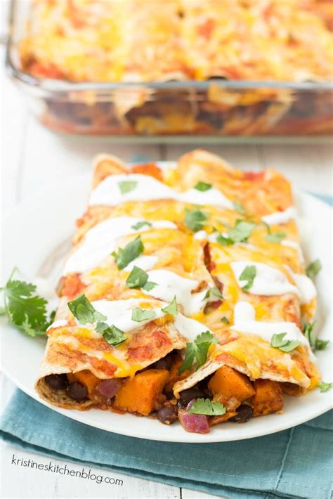 Sweet Potato And Black Bean Enchiladas A Healthy Vegetarian Take On Sweet Potato And Black Bean Enchiladas A Healthy Vegetarian Take On