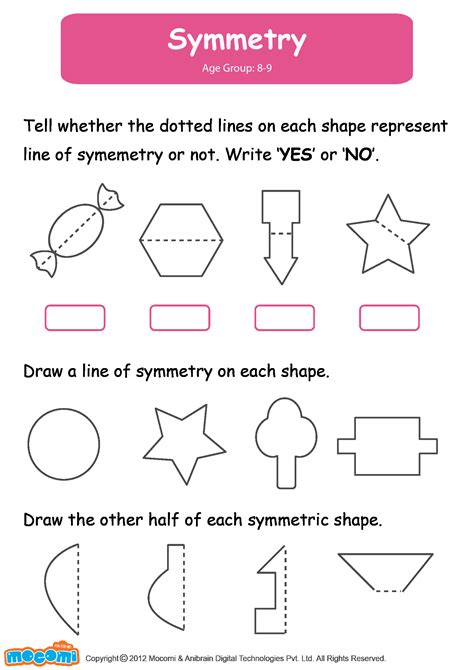 Symmetry Worksheets Symmetry Worksheets