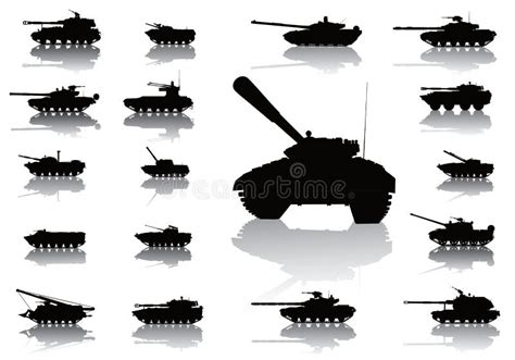 Tanks Silhouettes Set Stock Vector Image 44642740 Tanks Silhouettes Set Stock Vector Image 44642740