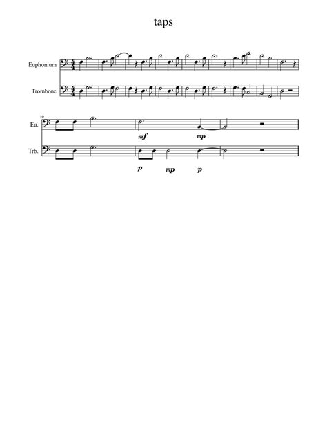 Taps Sheet Music For Trombone Solo Musescore Com Taps Sheet Music For Trombone Solo Musescore Com
