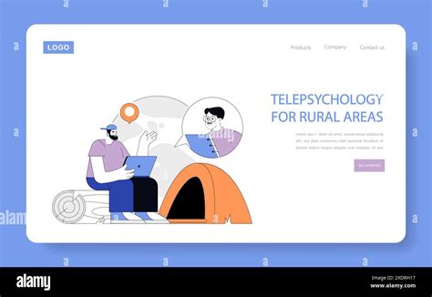 Telepsychology Concept Connecting Remote Patients With Therapists