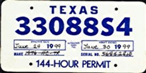 Texas 144 Hour Permit