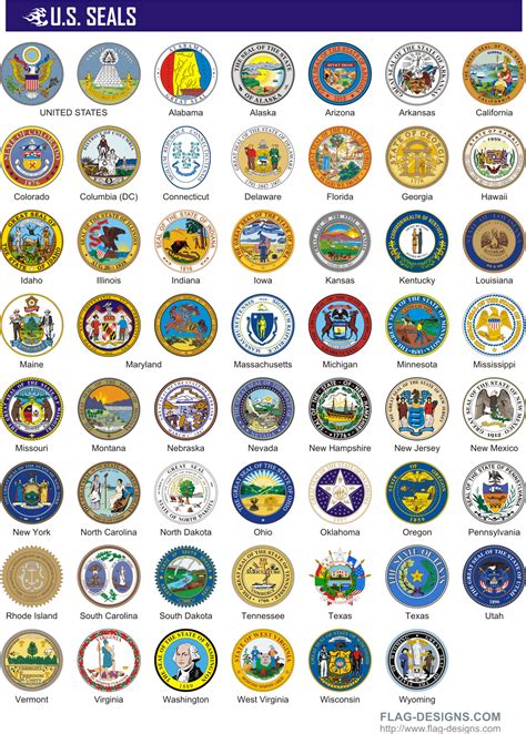 The Seals Of The United States States Flags Of The World Unique The Seals Of The United States States Flags Of The World Unique