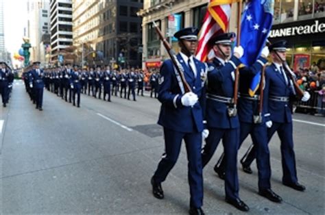 The U S Air Force Honor Guard Colors Team Marches In The 86Th Annual The U S Air Force Honor Guard Colors Team Marches In The 86Th Annual