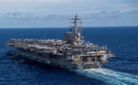 The Us Navy S Ronald Reagan Carrier Strike Group In Formation With The Us Navy S Ronald Reagan Carrier Strike Group In Formation With